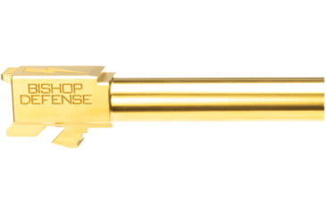 Image of Bishop Defense Match Grade Pistol Barrel, Glock 43, 9mm, 3.39 in, 1-10 Twist, Gold, BDBLG43GLD