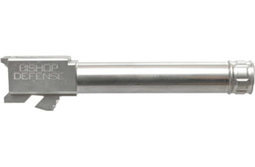 Image of Bishop Defense Threaded Match Grade Pistol Barrel, Glock 17, 9mm, 4.99 in, 1-10 Twist, Chrome, BDBLTG17CRM