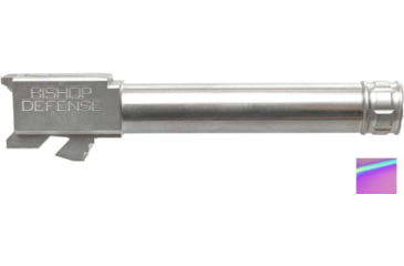 Image of Bishop Defense Threaded Match Grade Pistol Barrel, Glock 17, 9mm, 4.99 in, 1-10 Twist, Multicolor, BDBLTG17MCLR