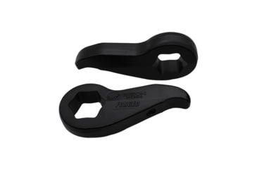 Image of Bison Offroad Silverado/Sierra 1500/2500HD 2011-2020 Leveling Kit w/Forged Torsion Key, 33in Max Tire Size, Black, 2.5, GF-2501-33