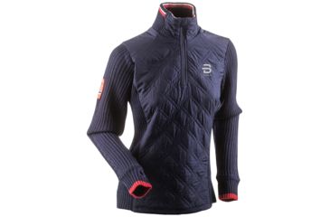 Image of Bjorn Daehlie Half Zip Comfy Sweater - Womens, Evening Blue, Medium, 332025-25100-M