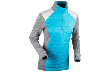 Image of Bjorn Daehlie Half Zip Comfy Sweater - Womens, Light Grey Melange, Medium, 332025-93501-M