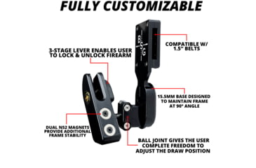 Image of Black Scorpion Outdoor Gear 2011 OWB Pro Heavy Duty Competition Speed Holster, 2011 w/Magnets, Black, HC07-USPSA-2011