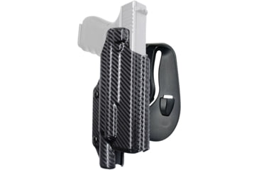 Image of Black Scorpion Outdoor Gear OWB Paddle Holster, Glock 17, 19, 19X, 22, 31, 44, 45 w/ X300, Right Hand, Carbon Fiber, HC03-PADDLE-GL17X300CFRH