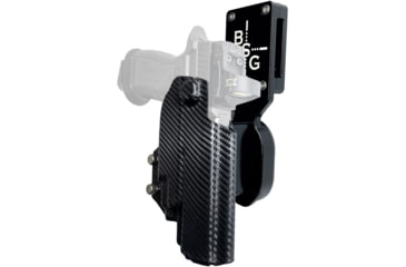 Image of Black Scorpion Outdoor Gear Pro Heavy Duty Competition Kydex OWB Holster, Sig Sauer P320 Full Size w/ TLR-7/TLR-8, Right Hand, Black Shell Carbon Fiber, HCD1-USPSABS-P3