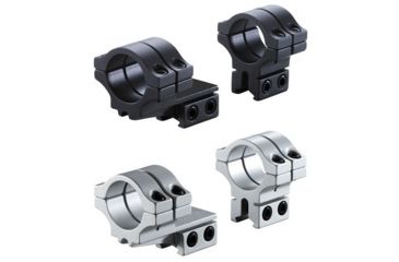 Image of BKL Technologies Model 278 1in Long Double Strap Offset Dovetail Rings, Black, Silver