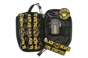 Image of Black Beard Fire Starters SKB Ultimate Fire Kit Black Includes Ferro Rod/Plasma Arc Lighter/Organizer Case/Fire Starters/Decal, 173971