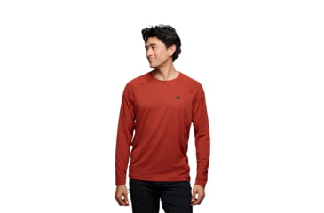 Image of Black Diamond Alpenglow Long Sleeve Crew - Mens, Burnt Sienna, Medium, AP7520926044MED1