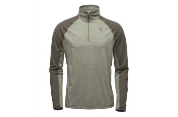 Image of Black Diamond Approach Quarter Zip Mens Fleece Jacket, Burnt Olive, Large, APWQ4N330LRG1