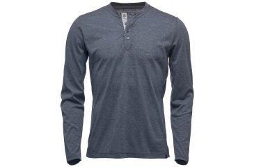Image of Black Diamond Attitude Mens Long Sleeve Henley Shirt, Captain, Large, APCY26413LRG1