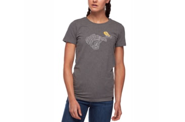 Image of Black Diamond Cam Tee - Womens, Charcoal Heather, Medium, AP7300420036MED1