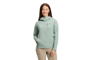 Image of Black Diamond Coefficient Storm Full Zip Hoody - Womens, Agave, Medium, AP7440693061MED1