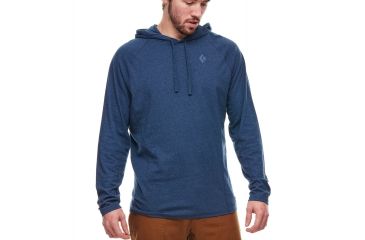 Image of Black Diamond Crag Mens Hoodies, Blue Steel, Small, APCR54433SML1