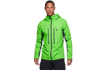 Image of Black Diamond Dawn Patrol Hybrid Shell Jacket - Men's, Vibrant Green, Small, AP7450043048SML1