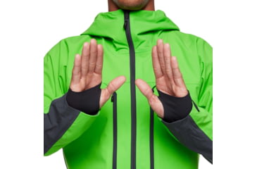 Image of Black Diamond Dawn Patrol Hybrid Shell Jacket - Men's, Vibrant Green, Small, AP7450043048SML1
