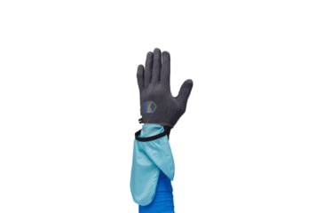 Image of Black Diamond Deploy Wind Hood Gloves, Carbon/Glacier, Large, BD8017429642LRG1