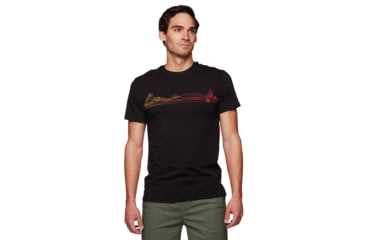 Image of Black Diamond Desert Lines Short Sleeve Tee - Mens, Black, Small, AP7302280002SML1