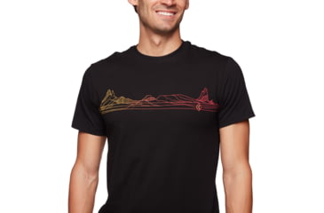 Image of Black Diamond Desert Lines Short Sleeve Tee - Mens, Black, Small, AP7302280002SML1