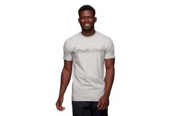 Image of Black Diamond Desert Lines Short Sleeve Tee - Mens, Nickel Heather, Medium, AP7302281014MED1