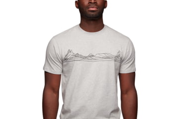 Image of Black Diamond Desert Lines Short Sleeve Tee - Mens, Nickel Heather, Medium, AP7302281014MED1