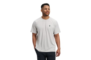 Image of Black Diamond Distance Short Sleeve Tech Tee - Mens, Alloy, Extra Large, AP7520061000XLG1