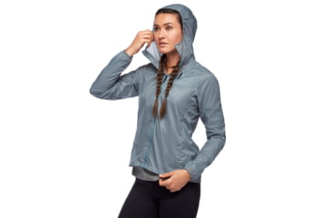 Image of Black Diamond Distance Wind Shell Jacket - Womens, Blue Ash, Extra Large, AP7470224006XLG1