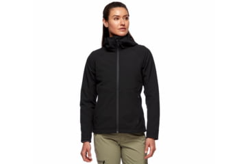 Image of Black Diamond Element Hoody - Womens, Black, Large, AP7440250002LRG1