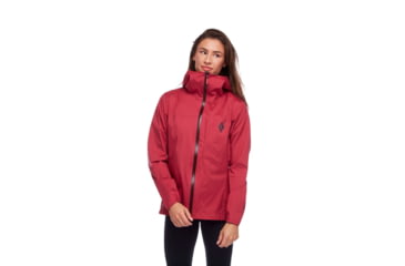 Image of Black Diamond Fineline Stretch Rain Shell - Womens, Wild Rose, Medium, APG3E86012MED1