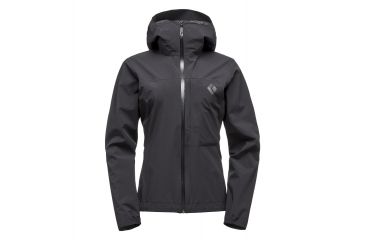 Image of Black Diamond FineLineStretch Womens Rain Shell Jacket, Black, 2XS, APG3E8015XXS1