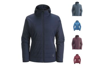 Image of Black Diamond First Light Hooded Alpine Jackets - Women's, Captain, Caspian, Night Sky, Sandalwood, Wine