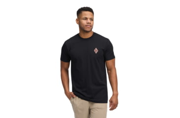 Image of Black Diamond Heritage Alpinist Short Sleeve Tee - Mens, Black, Medium, AP7524670002MED1