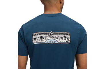 Image of Black Diamond Heritage Alpinist Short Sleeve Tee - Mens, Indigo, Small, AP7524674013SML1