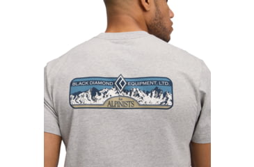 Image of Black Diamond Heritage Alpinist Short Sleeve Tee - Mens, Nickel Heather, Medium, AP7524671014MED1