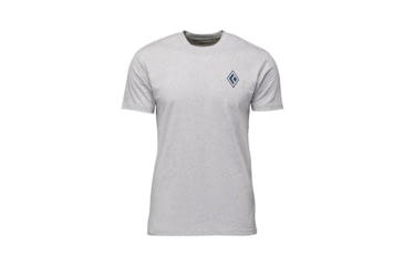 Image of Black Diamond Heritage Alpinist Short Sleeve Tee - Mens, Nickel Heather, Medium, AP7524671014MED1
