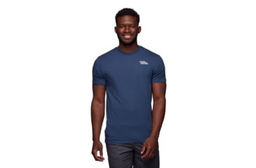 Image of Black Diamond Heritage Equipment Short Sleeve Tee - Mens, Ink Blue, Small, AP7302314014SML1