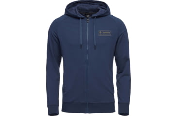 Image of Black Diamond Heritage Logo FZ Hoodie - Men's, Ink Blue, Extra Large, AP7300284014XLG1