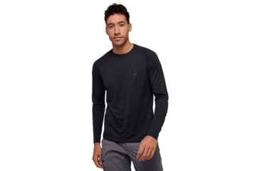 Image of Black Diamond Lightwire LS Tech Tee - Mens, Black, Medium, AP7530900002MED1