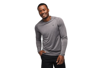 Image of Black Diamond Lightwire LS Tech Tee - Mens, Steel Grey, Extra Large, AP7530900034XLG1
