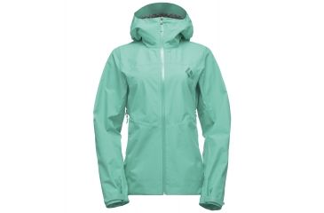 Image of Black Diamond Liquid Point Shell Womens Rain Jackets, Jade, Large, APMA8A377LRG1