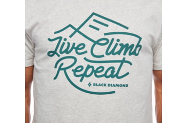 Image of Black Diamond Live Climb Repeat Tee - Mens, Birch Heather, Large, AP7300375005LRG1