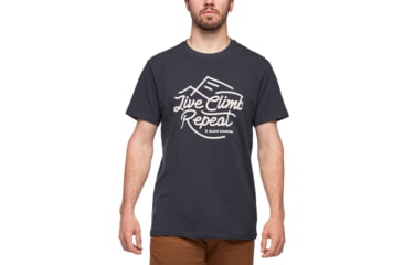 Image of Black Diamond Live Climb Repeat Tee - Mens, Eclipse, Extra Small, AP7300374011XSM1