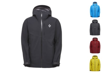 Image of Black Diamond M Recon Stretch Ski Shell - Men's, Black, Bluebird, Carbon, Red Oxide, Sulphur