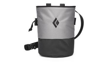 Image of Black Diamond Mojo Zip Chalk Bag, Ash/Slate, Range Small - Medium, BD6301559029S-M1