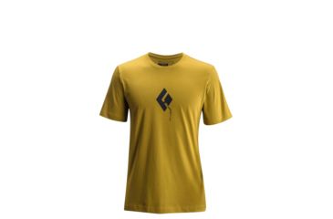 Image of Black Diamond Placement Short Sleeve Tee Shirt- Men's, Curry, Extra Large APX9ZQ722XLG1