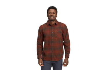 Image of Black Diamond Project Flannel - Mens, Basalt/Iron Red Plaid, Large, AP7440639719LRG1