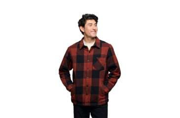 Image of Black Diamond Project Lined Flannel - Mens, Iron Red/Black, Medium, AP7440659633MED1