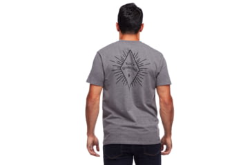 Image of Black Diamond Rays Pocket Tee - Mens, Charcoal Heather, Extra Small, AP7300360036XSM1