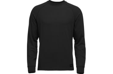 Image of Black Diamond Ridge Logo Crew Sweater - Mens, Black, Extra Small, AP7300300002XSM1
