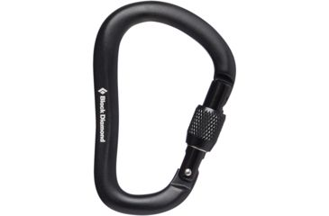 Image of Black Diamond Rocklock Screwgate Carabiner, Black, BD2102560002ALL1