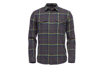 Image of Black Diamond Shed, Heavy Brush Long Sleeve Flannel Shirt - Mens, Astral Blue Plaid, Medium, SS7530609055MED1-DEMO